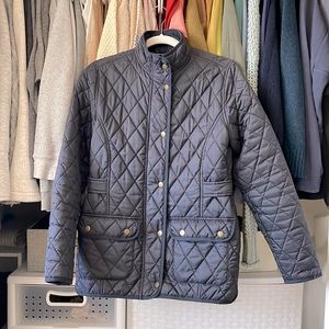 CHARLES TYRWHITT | Quilted Jacket Navy Blue UK Size 8, US Small